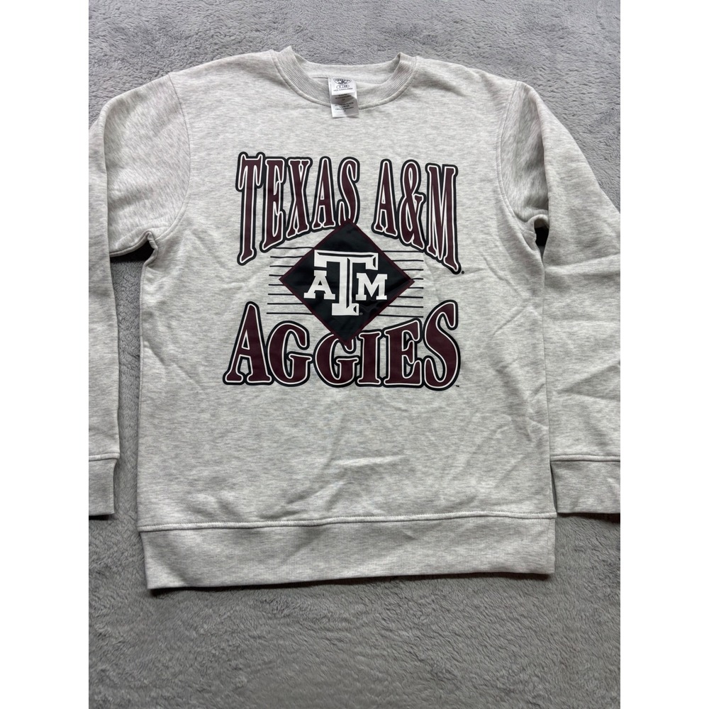 Rivalry Threads Texas A&M Aggies Crewneck Sweatshirt Heather Grey Small 4/6